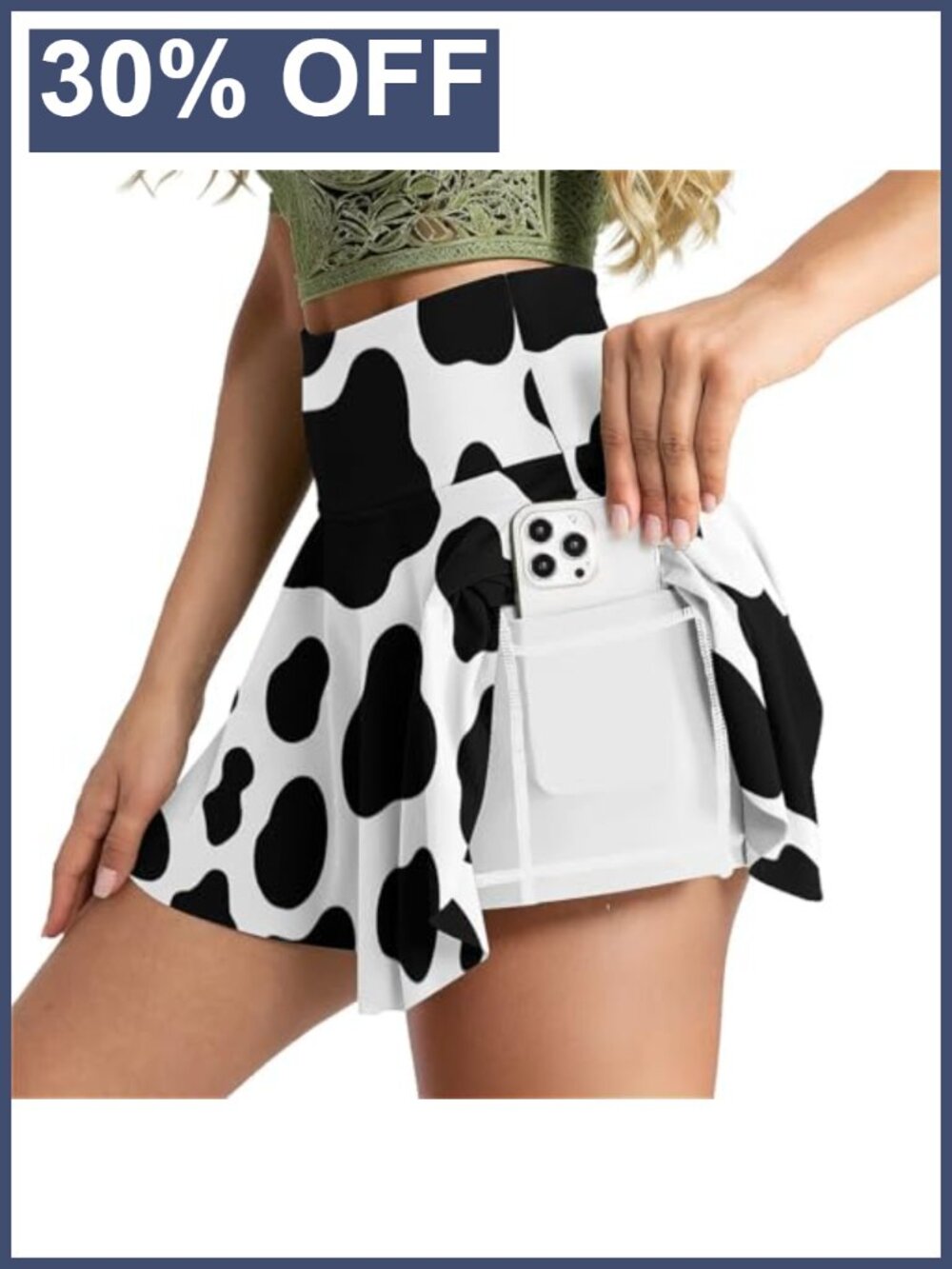 Women's High Waisted Tennis Skort with Pockets Inner Shorts Pleated Athletic